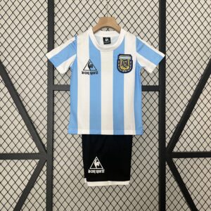 equipacion argentina 1986 niño camiseta y pantalón corto