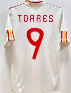 Maglia Spagna 2011 bianca seconda divisa Torres