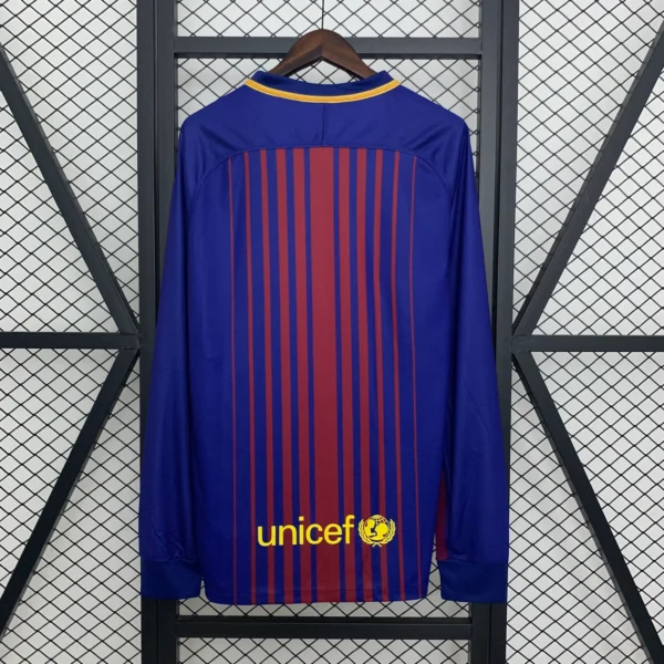 Maglia FC Barcelona 2017-2018 Messi manica lunga con numero