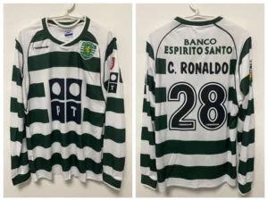 Maglia Sporting Lisbona 2001-2003 Ronaldo numero CR7