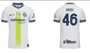 Nuova Maglia Inter Milano 2025-2026 bianca dorsal rossi