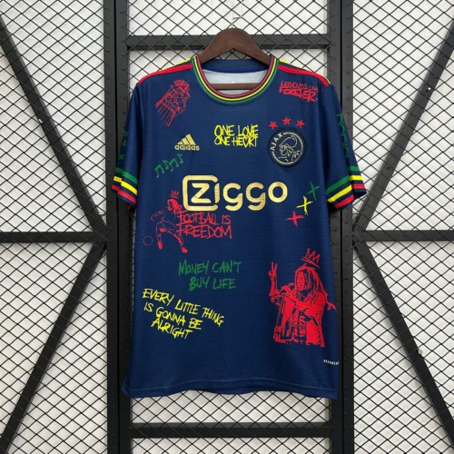 Nuova maglia Ajax 2025-2026 Bob Marley blu