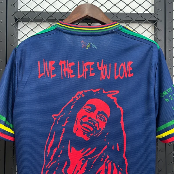 Nuova maglia Ajax 2025-2026 Bob Marley blu collo
