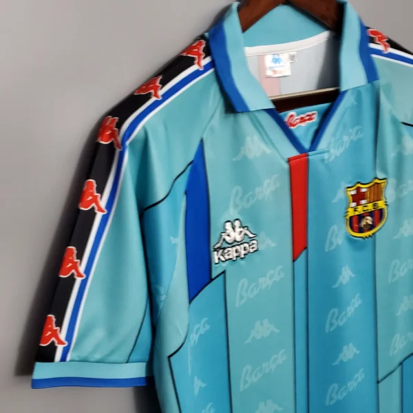 Maglia FC Barcelona 1996-1997 celeste spalla
