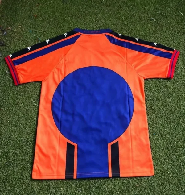 Maglia FC Barcelona 1997-1998 arancione con numero