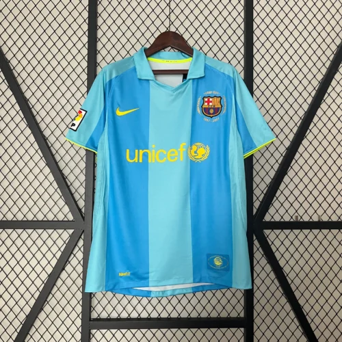 Maglia FC Barcelona 2007-2008 celeste seconda divisa