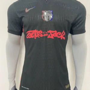 Maglia FC Barcelona nero 2024-2025 Travis Scott petto