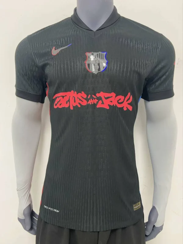 Maglia FC Barcelona nero 2024-2025 Travis Scott petto