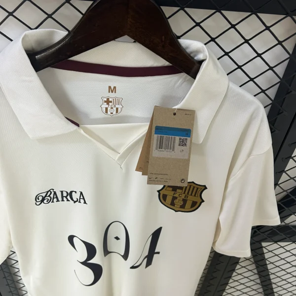 Maglia FC Barcelona LAMINE YAMAL 304 bianca collo
