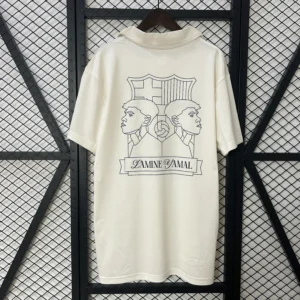 Maglia FC Barcelona LAMINE YAMAL 304 bianca con numero
