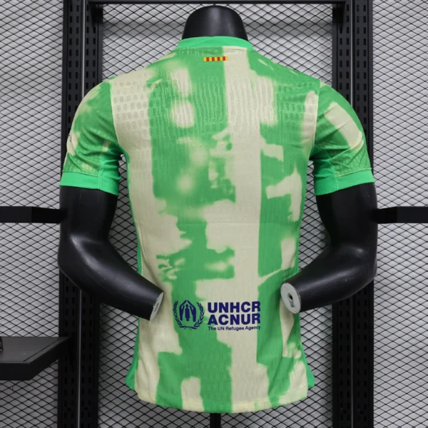 Maglia FC Barcelona verde 2024-2025 con numero