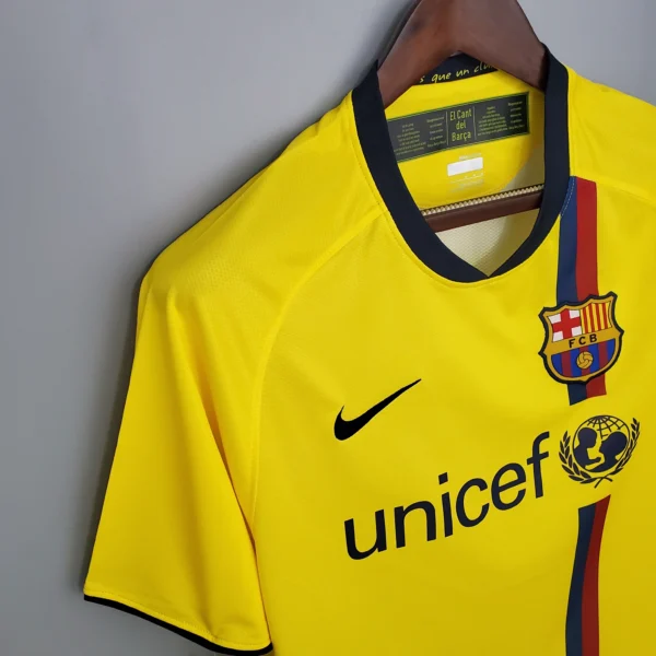 Maglia retro FC Barcelona 2008-2009 gialla spalla