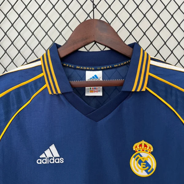 Maglia retro Real Madrid 1998-2000 blu collo