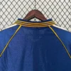 Maglia retro Real Madrid 1998-2000 blu scollo anteriore