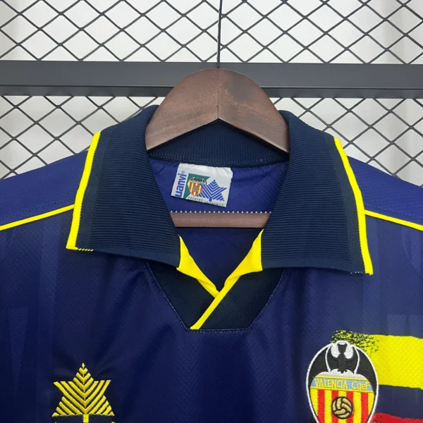 Maglia retro Valencia CF 1996-1997 Blu cuello