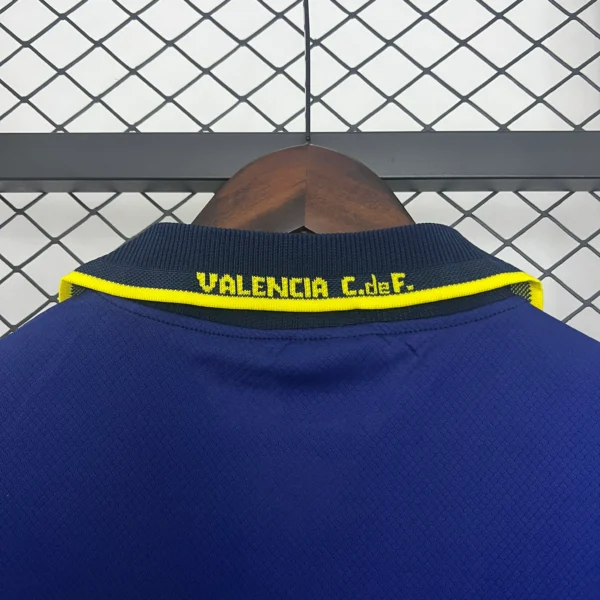 Maglia retro Valencia CF 1996-1997 Blu collo anteriore