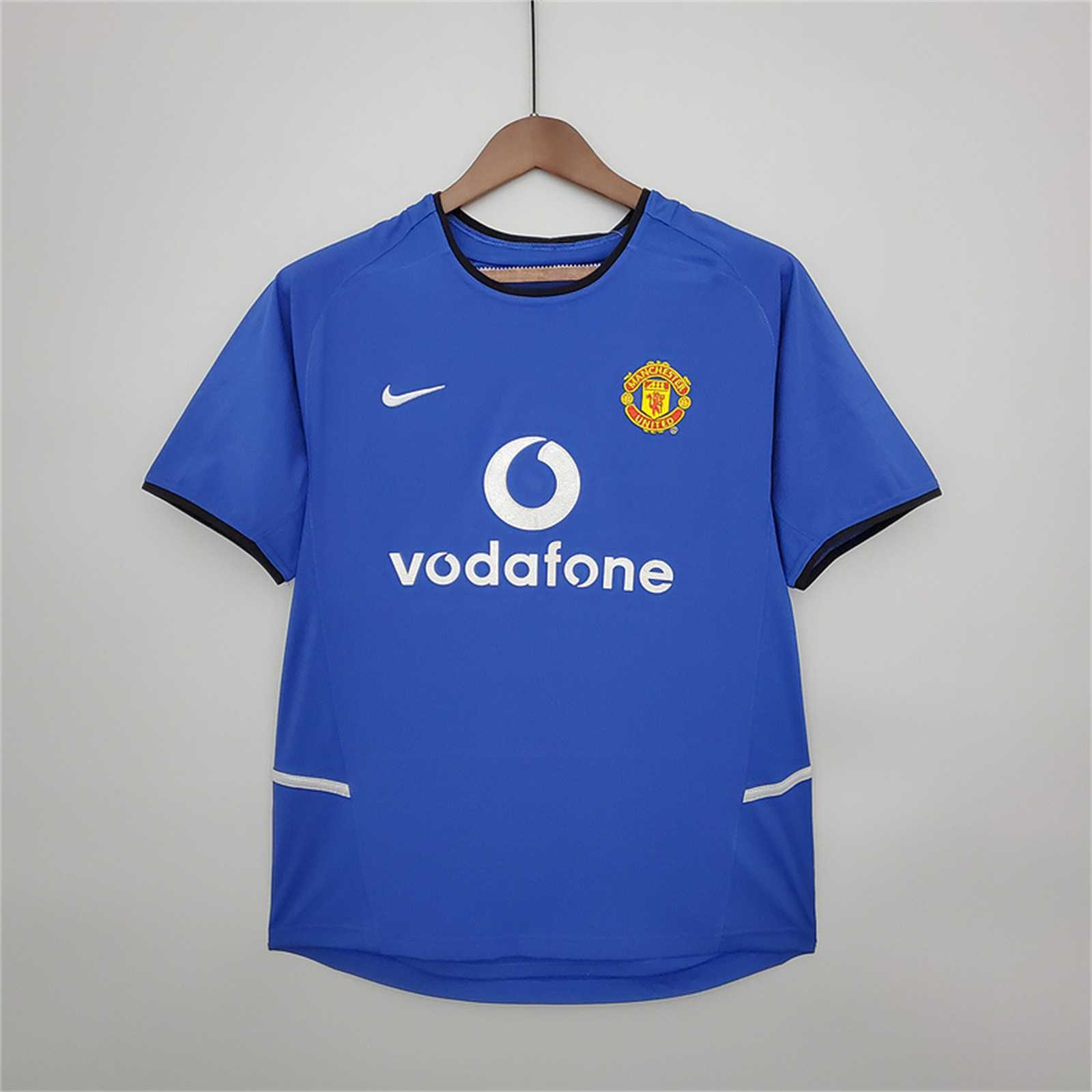 Maglia Blu Manchester United 2002-2004 seconda divisa retro