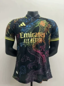 Maglia Real Madrid nera 2025-2026 Dragone post