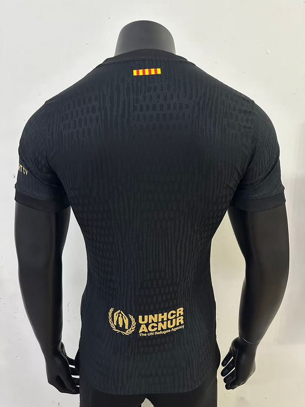 Maglia nera FC Barcelona 2025-2026 con numero