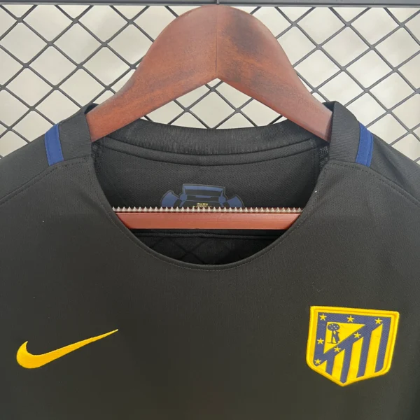 Maglia Retro Atletico Madrid Nera 2016-2017 collo rotondo