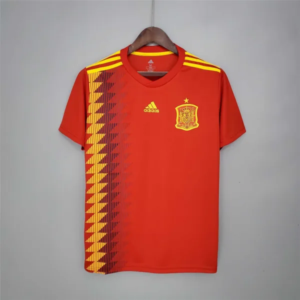 Maglia retro Spagna rossa 2018 Iniesta