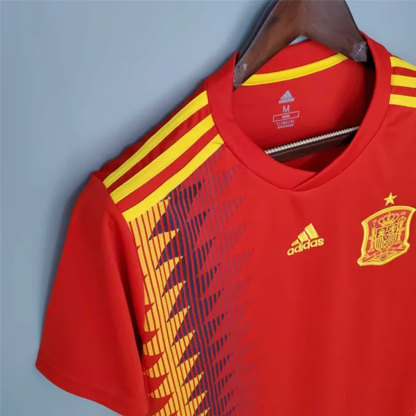 Maglia retro Spagna rossa 2018 Iniesta spalla