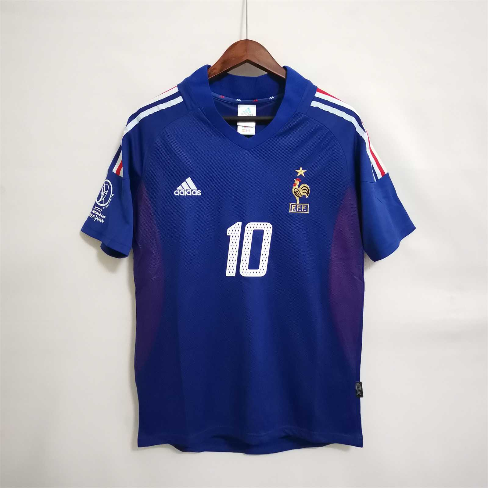 Maglia retro Francia Zidane 2002 prima divisa blu bianco rosso