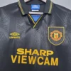 Maglia retro Manchester United nera 1993-1995 collo