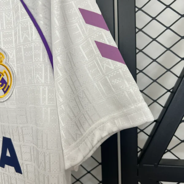 Maglia retrò Real Madrid Bianca 1990-1992 manica