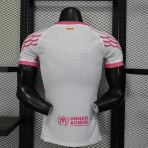 Maglia rosa FC Barcellona 2025-2026 con numero