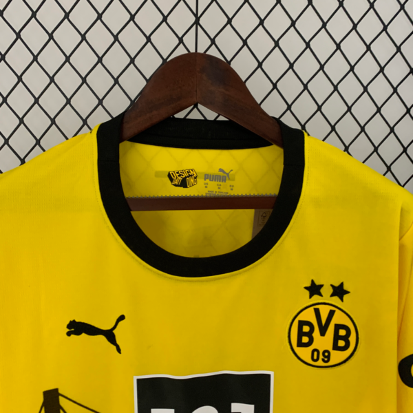 Maglia Burissia Dortmund 2023-2024 a Maniche Lunghe Prima Divisa collo