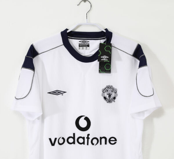 Maglia Manchester United bianca 2000-2001 collo
