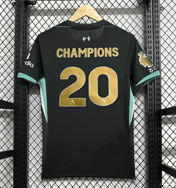 Maglia nera Liverpool 20 Champions 2024-2025 con numero