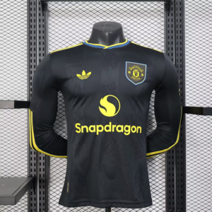 Maglia nera Manchester United manica lunga 2025-2026