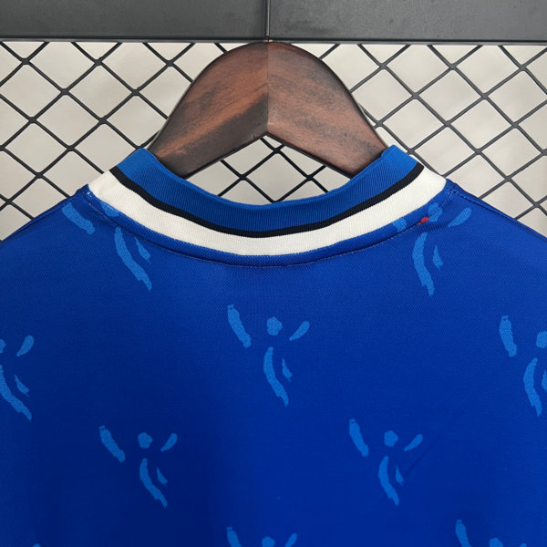 Maglia retro Athletic Bilbao Blu 2001-2003 collo anteriore