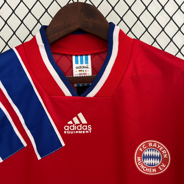 Maglia retrò Bayern Monaco rossa 1993-1995 collo