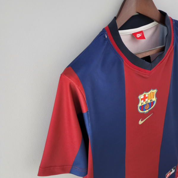 Maglia retro FC Barcelona Xavi 1998-1999 spalla