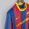 Maglia retro FC Barcelona manica lunga 2010-2011 spalla