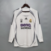 Camiseta retro Real Madrid blanca 2006-2007 manga larga