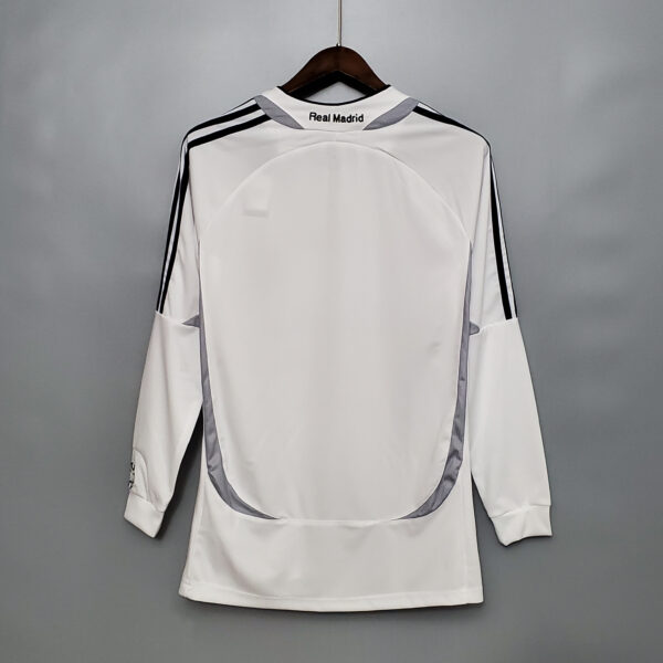 Camiseta retro Real Madrid blanca 2006-2007 manga larga dorsal
