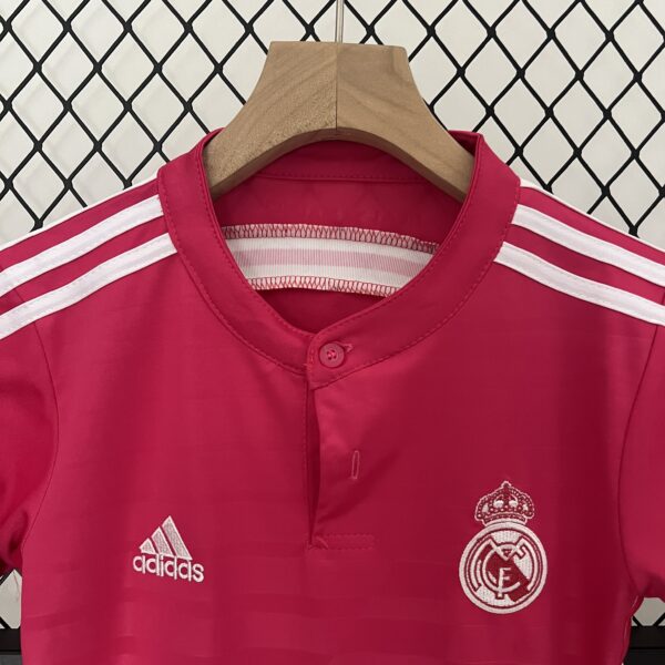 Conjunto rétro bambino rosa Real Madrid 2014-2015 colletto
