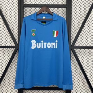 Maglia Napoli Celeste 1987-1988 Manica Lunga