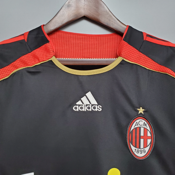 Maglia retrò AC Milan nera 2006-2007 colletto