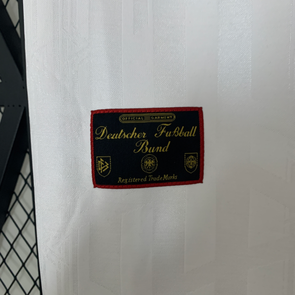 Maglia retrò Bianca Germania 1996 manica etichetta