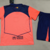 Completo bambino arancione FC Barcelona 2025-2026 con numero