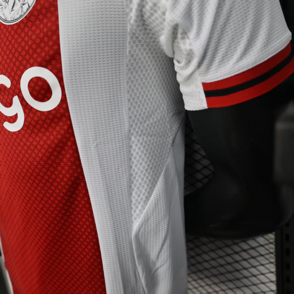 Maglia Ajax rosso/bianco 2025-2026 laterale