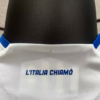 Camiseta Italia blanca 2024-2025 cuello anterior