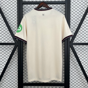 Maglia beige West Ham 2025-2026 con numero