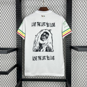 Maglia bianca Ajax Bob Marley 2025-2026 dorso