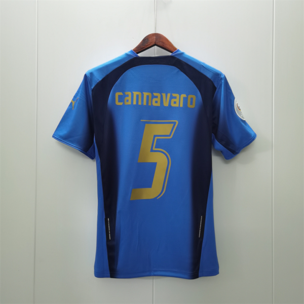 Maglia retro Italia Cannavaro 2006 con numero
